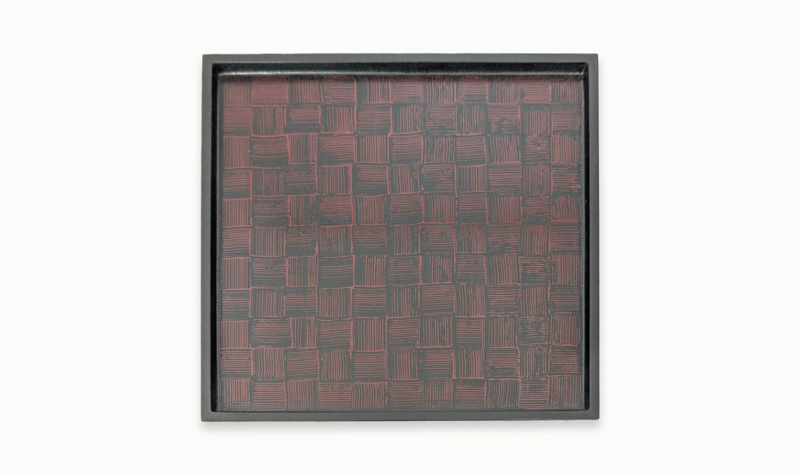 角盆紋紗　津軽塗